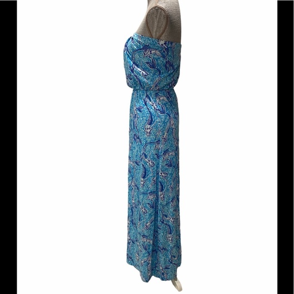 Lilly Pulitzer Nice Tail Mermaid Maxi Dress Sz XS - Picture 2 of 4